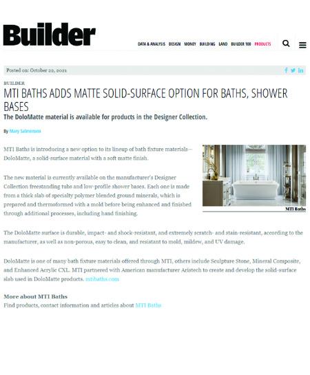MTI Press and Social Media – 2021 10 Builder Online Cover