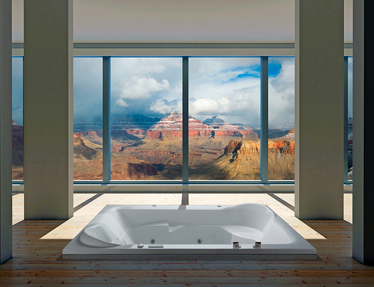 Siesta 33 drop-in soaking, air bath & whirlpool tub