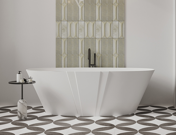 Magda 414 freestanding soaking & air bath tub