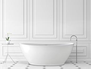 Elise 243 freestanding soaking & air bath tub