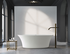 Adeline Freestanding Mineral Composite Bathtub With Tub Filler M 401