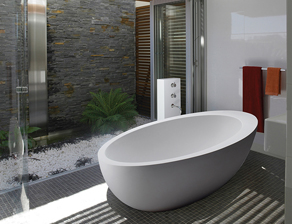 Cascara Bathtub Window View