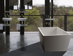 Petra Stone Freestanding Tub Side
