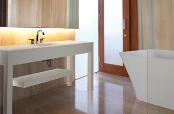 Vanity Sink with Floating Shelf and Parsons-style Legs Vanity Sink With Floating Shelf Carousel 2