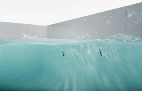 Stream bath — a continuous curtain of warm water